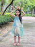 G.DUCKKIDS童裝女童連衣裙2025新款兒童裙子夏裝無(wú)袖A字裙波西米亞風(fēng)度假裙 藍綠色 120 建議110-120cm6-7歲cm 曬單實(shí)拍圖