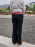 優(yōu)衣庫女裝彈力喇叭褲/聰明褲西褲通勤褲加長(cháng)款480823 09 黑色 L /160/72A 曬單實(shí)拍圖