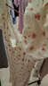 UR2025夏季新款女裝休閑碎花系帶后開(kāi)衩短袖連衣裙UWG750202 曬單實(shí)拍圖