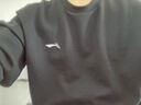 李寧衛衣男士春秋季新款寬松休閑外套打底衫冬季加絨保暖圓領(lǐng)長(cháng)袖上衣 黑色【春秋透氣款】 XL 曬單實(shí)拍圖