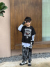 街舞兒童潮服男童長(zhǎng)袖嘻哈演出服套裝炸街架子鼓走秀表演服兩件套 3件套（無(wú)配飾） 上衣+褲子+破洞 140 （建議130-140CM身高） 曬單實(shí)拍圖