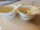 【超級爆品】陶瓷碗高顏值飯碗加厚碗勺套裝可愛卡通碗盤餐具套裝 幸運熊 兩碗兩勺 曬單實拍圖