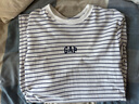 Gap【情人節(jié)】男女裝2025夏季新款logo條紋純棉短袖T恤常規(guī)上衣美版 藏藍(lán)色條紋 768022 S 美碼 M亞洲碼175/92A 曬單實(shí)拍圖