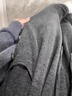 浪莎糯米闊腿褲女春秋季新款高腰寬松垂感慵懶軟糯窄版休閑直筒拖地褲 深灰色 M （適合96-110斤） 曬單實(shí)拍圖
