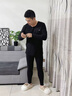 杉杉【羊絨蠶絲德絨發(fā)熱】25年新品男士保暖內衣無(wú)痕加絨秋衣秋褲套裝 曬單實(shí)拍圖