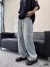 真維斯（Jeanswest）春夏新款淺藍色牛仔褲男款2026寬松休閑四季寬松直筒闊腿長(cháng)褲子男 復古藍【四季款】 XL 曬單實(shí)拍圖