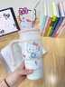 LIKE BB三麗鷗hellokitty保溫杯子大容量吸管水杯女生高顏值可愛冰霸禮物 凱蒂貓-700ml【316控溫-保溫/保冷】 送杯刷+DIY 曬單實拍圖