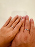 珍尚銀中國黃金鉆石情侶對戒足銀戒指男女結婚紀念生日禮物送女朋友老婆 曬單實(shí)拍圖