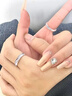 唯一（Winy）七夕情人節(jié)禮物送女友999純銀情侶戒指一對(duì)婚戒男士女款情侶對(duì)戒 曬單實(shí)拍圖