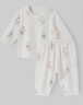 乖奇熊男女寶寶內(nèi)衣套裝家居衣服嬰兒分體夏季薄款空調(diào)服春秋睡衣服兒童 曬單實(shí)拍圖