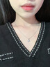 唯一（Winy）一克拉莫桑鉆999純銀項鏈女2025新款吊墜生日禮物送朋友老婆首飾 曬單實拍圖