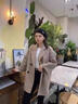 棉致毛呢外套女中長(cháng)款小個(gè)子秋冬2025新款寬松高級感雙面羊絨呢子大衣 卡其色款 常規 M (建議85-99斤) 曬單實(shí)拍圖
