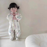 G.DUCKKIDS童裝新生兒衣服春秋款連體衣服中國風(fēng)唐裝漢服女寶寶百天滿(mǎn)月周歲 嬰兒衣服粉色 73cm (建議寶寶6-8公斤 6-12個(gè)月) 曬單實(shí)拍圖