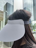 蕉下（beneunder）蛋卷燈罩帽大檐空頂帽防曬帽女遮陽帽登山帽太陽帽男UL712白 曬單實(shí)拍圖