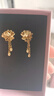 鳳御禧老鳳凰金店款古法流蘇荷花黃I金耳環(huán)婚嫁好事蓮蓮荷花18k金耳墜 荷花耳環(huán)【一對】 曬單實(shí)拍圖