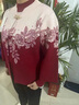 恒源祥中老年媽媽秋裝洋氣外套結(jié)婚禮服兩件套裝高貴喜婆婆春秋毛衣開衫 紫色 M 曬單實拍圖
