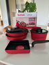 特福（Tefal）鍋具套裝百變鍋可拆卸煎炒鍋有鈦不粘鍋六件套千葉玫瑰紅 曬單實(shí)拍圖