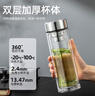 富光玻璃杯雙層帶茶隔大容量水杯 高檔商務(wù)泡茶杯 高硼硅杯子500ml 曬單實(shí)拍圖