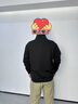 胖哥哥大碼男裝美式羊毛衛(wèi)衣加肥加大胖子上衣春秋休閑立領(lǐng)上衣 確實(shí)黑 6XL（280-300斤） 曬單實(shí)拍圖