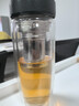 胖東來(lái) DL茶杯玻璃杯男士雙層水杯鵝蛋防摔隔熱杯子大容量加厚車(chē)載定制 【杯蓋顯溫】黑色500ml+茶水分離 曬單實(shí)拍圖