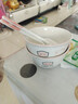釉下彩可愛(ài)卡通碗碟套裝家用高顏值陶瓷碗筷盤(pán)餐具 2碗2勺 4件套 曬單實(shí)拍圖