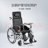 魚躍(yuwell)手動輪椅車H008B全躺護理帶坐便盆餐板鋼管手動折疊老人 曬單實拍圖