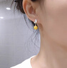 蔻詩(shī)哲 COASZE琥珀耳環(huán)蝴蝶耳飾女新款雞油黃蜜蠟銀耳釘黃色玉石耳墜生日禮物女 本地倉(cāng)當(dāng)/次日達(dá) 曬單實(shí)拍圖