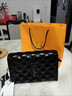 香港正品2025新款包包女真皮潮小香風(fēng)菱格鏈條包百搭單肩斜挎女包 黑色【專(zhuān)柜禮盒】 曬單實(shí)拍圖