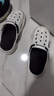 反季清倉椰子拖鞋男士洞洞鞋涼拖防滑兩用鏤空半拖沙灘鞋運動(dòng)涼鞋 白黑 41 曬單實(shí)拍圖