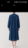 無(wú)印良品（MUJI）女式 棉 靛藍(lán)染色 長(zhǎng)袖連衣裙女裝長(zhǎng)裙子 春季純棉BC2JVA4A 藏青色 M (160/84A) 曬單實(shí)拍圖