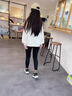 浪莎兒童鯊魚褲女童外穿打底褲春秋中大童百搭運動瑜伽長褲 黑色 160 建議身高150-160cm 曬單實拍圖