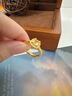中國黃金（CHINA GOLD）黃金戒指小方糖托帕石足金素圈指環(huán)送媽媽女友七夕情人節(jié)禮物 精選禮盒【勿單拍】 曬單實拍圖