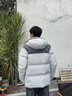 喜馬拉雅冰雪鵝絨-絨布鵝絨服 高山徒步戶(hù)外多功能抗寒防風(fēng)潑水高蓬羽絨服 冰河銀 M 曬單實(shí)拍圖