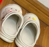 駱駝（CAMEL）洞洞鞋女時(shí)尚可愛(ài)鞋花厚底增高涼拖鞋 L25M533057 米白 40/41 曬單實(shí)拍圖