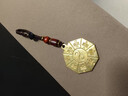 珍如意黃銅八卦鏡凸鏡鑰匙扣八卦福正品真品五帝錢鑰匙圈小掛件隨身攜帶 【3CM凸鏡】酒紅繩-八卦鏡掛件 曬單實拍圖