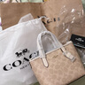 蔻馳（COACH） 女包奢侈品CITY迷你托特包女士斜挎手提包七夕情人節(jié)禮物 沙黃色配白色CW032IMXDM 曬單實(shí)拍圖