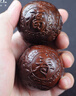 莆匠 紅木健身球手球?qū)嵞緦嵭陌茨Ρ＝∏蚴洲D(zhuǎn)球把玩件 送中老年老人祝壽生日禮物木雕工藝禮品 紅木（酸枝木）球面雕刻 《福如東海，壽比南山》 曬單實拍圖