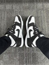 耐克NIKE男子板鞋緩震DUNK HIGH RETRO運動鞋DD1399-105白黑42 曬單實拍圖