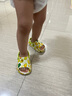 B.Duck小黃鴨童鞋兒童花園鞋夏季露趾涼拖鞋男女童寶寶洞洞鞋5978綠色25 曬單實(shí)拍圖