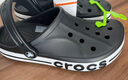 crocs卡駱馳貝雅卡駱班|205089 黑色/白色-066 37/38(230mm)  曬單實(shí)拍圖