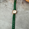 時(shí)仕（SEURE）適用Lola表帶rose小綠表表帶女款真皮手表帶阿瑪尼dw細表鏈皮帶 綠色竹節紋款 10mm 曬單實(shí)拍圖