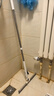 大衛(wèi)膠棉拖把33cm海綿頭桿長132cm2頭M11 PVA膠棉滾輪式雙排擠水 曬單實拍圖