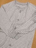 無印良品 MUJI 嬰童 無側(cè)縫 針織 方便穿脫睡衣 家居服套裝 兒童童裝 粉紅色條紋 110 曬單實拍圖