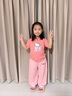 巴帝巴帝秋季新款嬰幼兒童衛(wèi)褲子男女寶寶長褲休閑舒適百搭 粉色哈嘍 110 曬單實拍圖