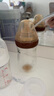世喜新生兒防脹氣奶瓶2-3個月玻璃嬰兒仿母乳奶嘴240ml奶嘴孔隨機發(fā) 曬單實拍圖