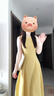 GARNUO黃色連衣裙子女夏季2025新款法式氣質(zhì)高級(jí)感無(wú)袖背心收腰顯瘦長(zhǎng)裙 黃色【無(wú)袖長(zhǎng)款】 S 【80-100斤】 曬單實(shí)拍圖