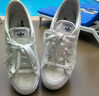 adidas NIZZA PLATFORM厚底增高運動(dòng)帆布鞋男女阿迪達斯三葉草   白   38.5 曬單實(shí)拍圖
