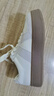 百麗復(fù)古德訓(xùn)鞋女25秋新拼色休閑鞋JD002CM5 米白 37 曬單實(shí)拍圖