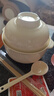 新款陶瓷泡面碗ins風耐高溫雙耳泡面碗食品級餐具學生一人食飯碗 面碗+碗蓋+勺子+筷子（四件套） 曬單實拍圖