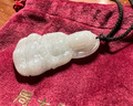 周大福 觀音翡翠吊墜 K65442七夕情人節(jié)禮物 曬單實(shí)拍圖